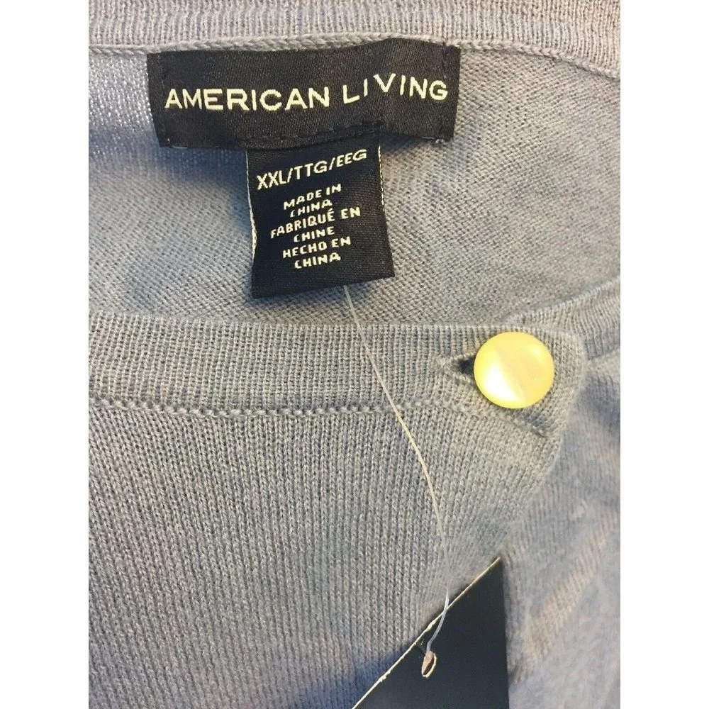 American Living‎ Cardigan Sweater Women's XXL Blue - Picture 6 of 7